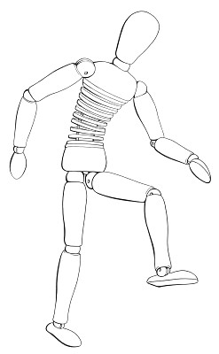 艺术家的人体模型由艺术家手绘图片下载