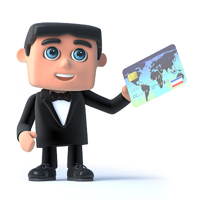 3d蝴蝶结间谍用借记卡支付图片下载