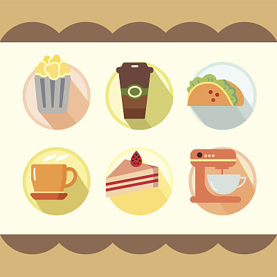 食物和饮料图标伟大的任何用途。向量EPS10。图片下载