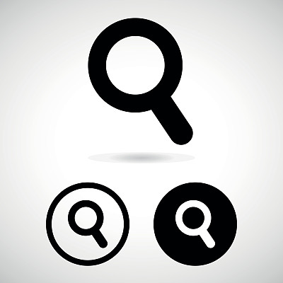 放大和缩小图标。向量EPS10图片下载