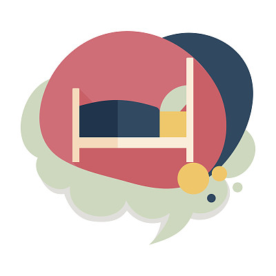 酒店平面图标与长影子图片下载