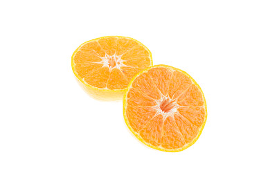 橘片孤立在白色上图片下载
