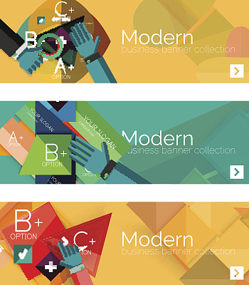 现代平面设计信息图表横幅图片下载