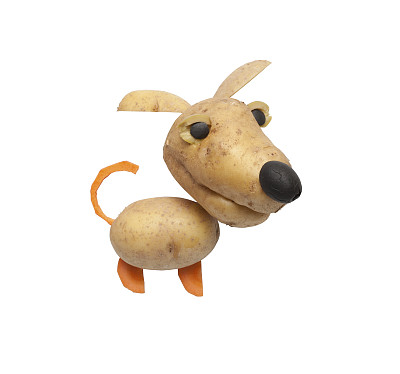 土豆做的有趣的狗图片下载