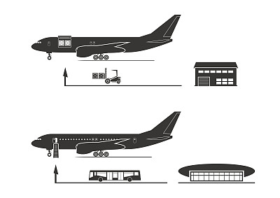 飞机装卸的过程图片下载