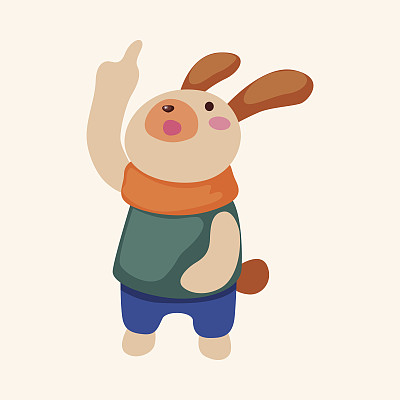 兔子主题元素向量，eps图片下载