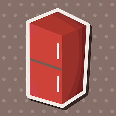 家具主题冰箱元素向量，eps图片下载