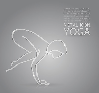 瑜伽金属图标图片下载