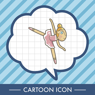 芭蕾舞者主题元素向量，eps图片下载