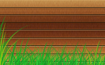 绿色的草在木制的背景图像图片下载