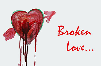 手绘破碎的心图片下载