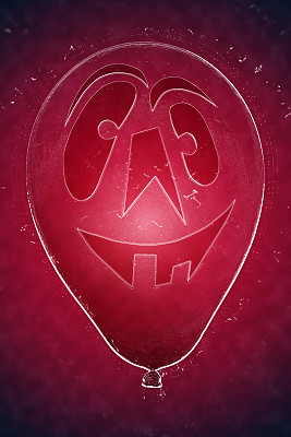 万圣节前夕白色气球的照片图片下载