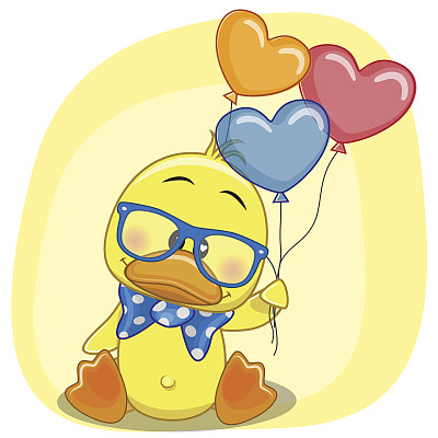 鸭子有气球图片下载