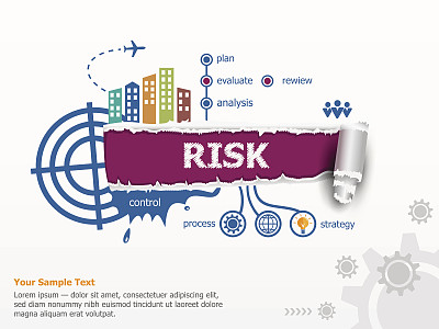 风险概念与突破纸洞图片下载
