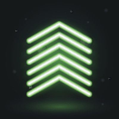 霓虹向上的箭头，矢量插图图片下载