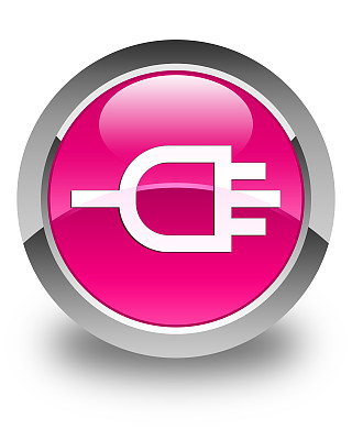 连接图标亮粉色圆形按钮图片下载