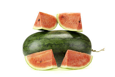 白底上的西瓜图片下载