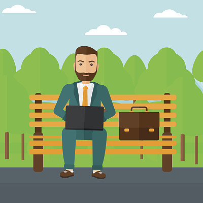 用笔记本电脑工作的人图片下载