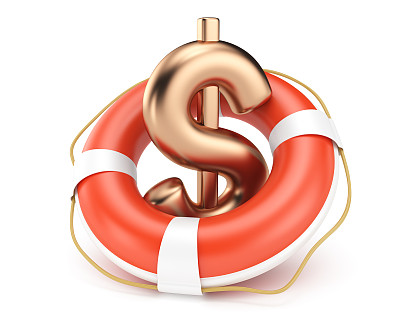 美元符号与救生圈图片下载