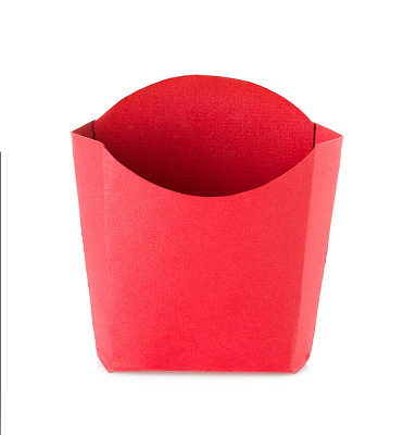 用于炸薯条的白色背景的容器包装图片下载