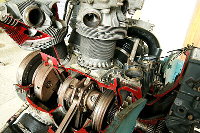 古董飞机引擎图片下载