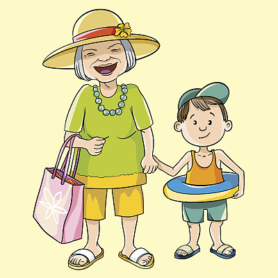 奶奶和孙子图片下载