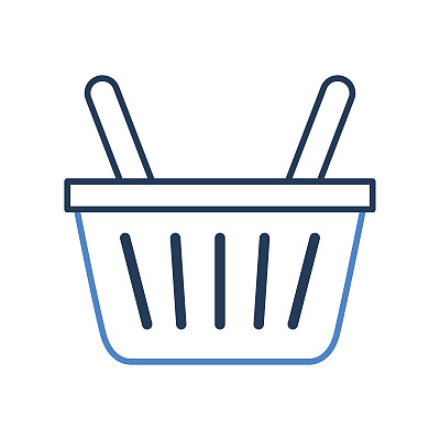 篮子购物孤立图标图片下载
