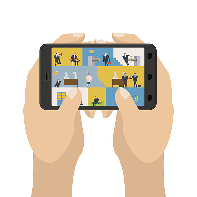 在智能手机。工作场所的电话。经理的工作。业务情况。领导和下属的关系。桌子和文件柜。商人在工作图片下载