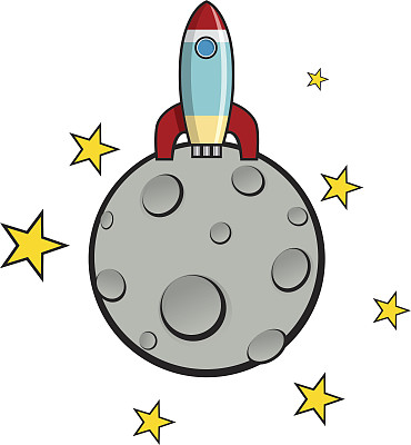 火箭上月球素材图片