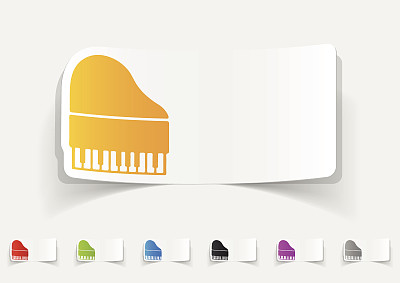 现实的设计元素。钢琴图片下载