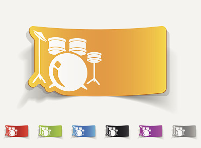 现实的设计元素。鼓组图片下载