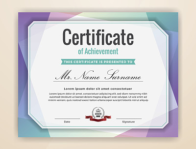 多功能现代专业证书模板图片下载