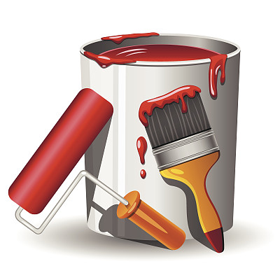 油漆和刷子图片下载