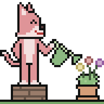 矢量像素艺术卡通图片下载