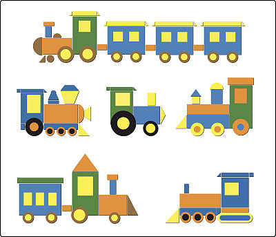 儿童机车组图片下载