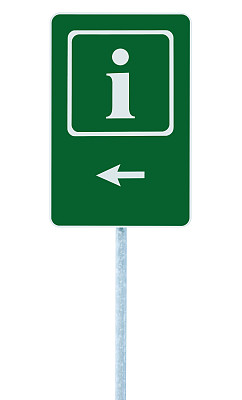 信息路牌绿色，字母图标框，左箭头图片下载