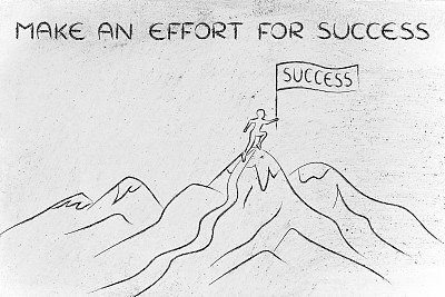 13、人站在山顶，一努力就成功图片下载