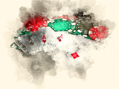 用筹码玩纸牌图片下载