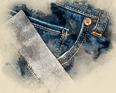 蓝色的牛仔裤图片下载