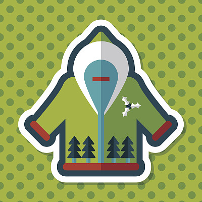 带有长阴影的x射线平面图标，eps10图片下载