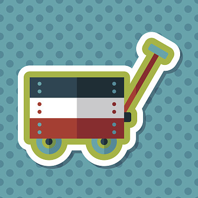 玩具车的图标与长影子，eps10图片下载