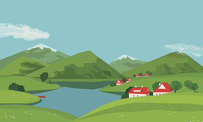 山青谷景观素材图片