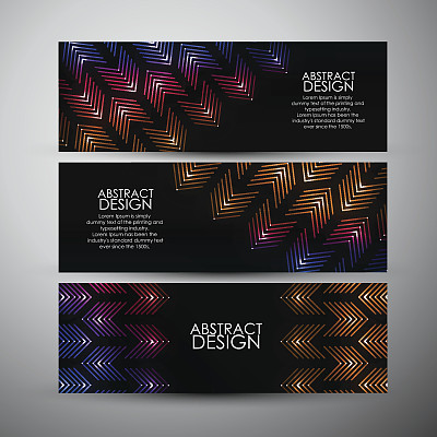 矢量横幅设置抽象背景。图片下载