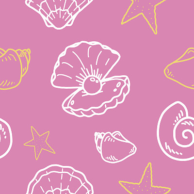 夏季主题无缝图案元素图片下载