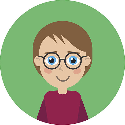 头像的男人图标。素材图片