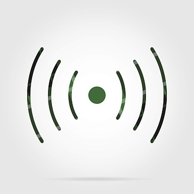 绿色，黑色格子图标-声音，振动符号图片下载