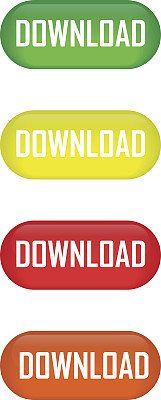 一套光滑的按钮下载图标为您的设计图片下载