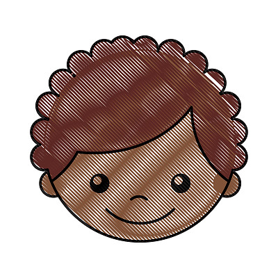 可爱的非洲男孩人物图标图片下载