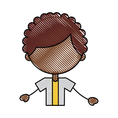 可爱的非洲男孩人物图标图片下载