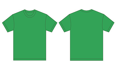 绿色衬衫设计模板的男人图片下载